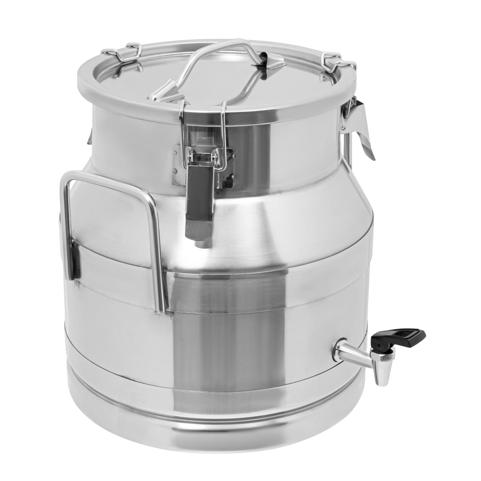 AYCDL Milk Storage Container,10L/2.64 Gallon Stainless Steel 201 Jug Sealed Bucket Liquid Storage Container w Lid for Water,20L|w/Faucet|201