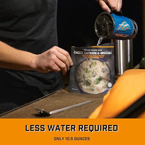 Miniatura 5 de Peak Refuel Pollo con queso y brócoli  2 bolsas para servir  Comidas liofilizadas para mochileros y camping  Sabor increíble  Comida de preparación