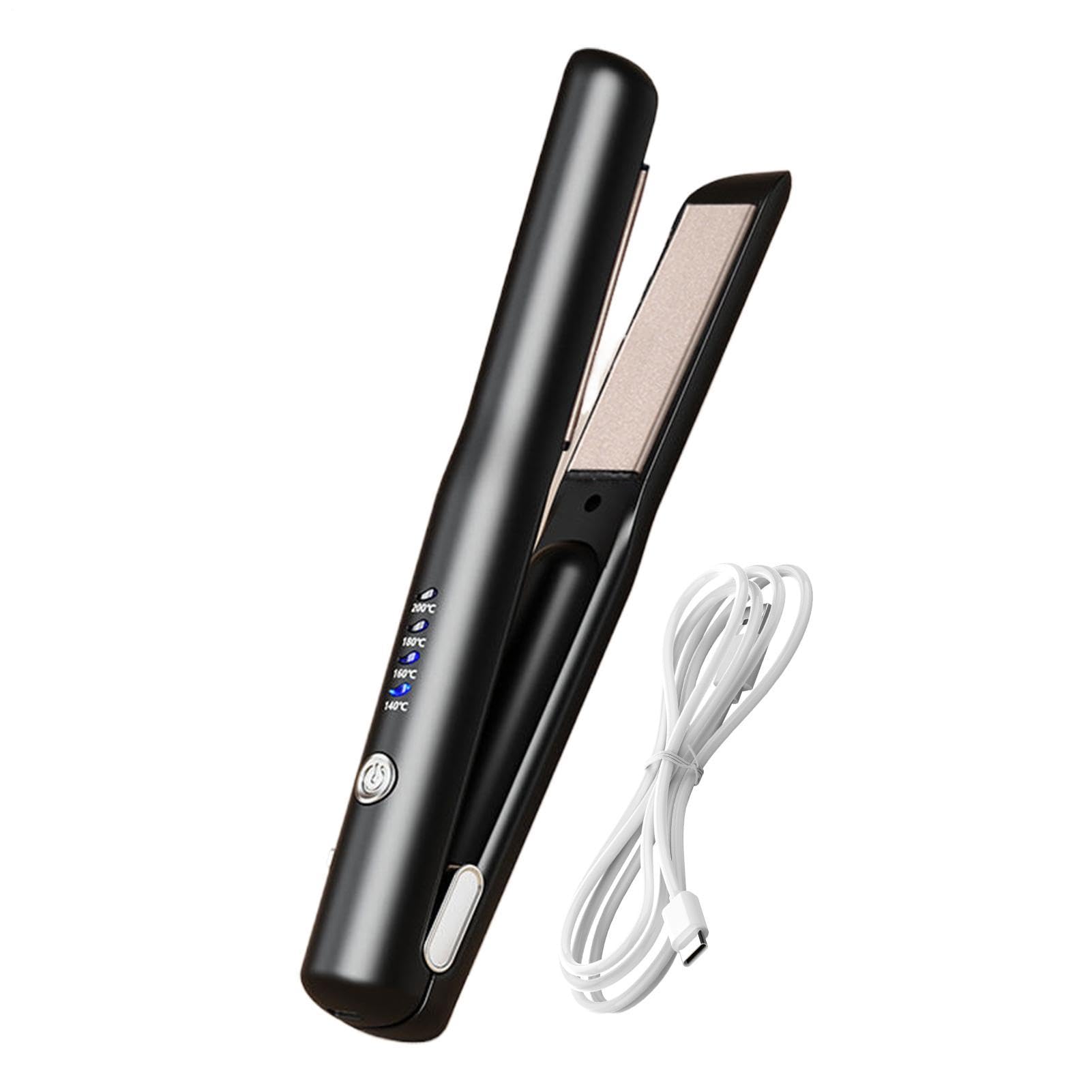 Plancha alisadora inalámbrica, plancha de pelo portátil inalámbrica | Plancha de pelo para cabello Menos encrespamiento, herramientas de peinado más brillantes y para p