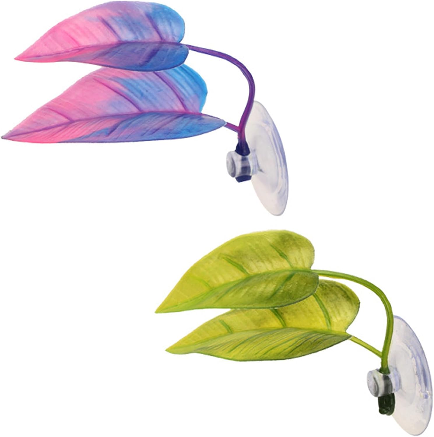 2pcs Fighting Fish Resting Bed Leaf Hanging Bed Fish Tank Decoration Fighting Fish Simulated Factory Egg Laying Mat, Natural, Organic, Comfortable Aquarium Decoration Resting Area