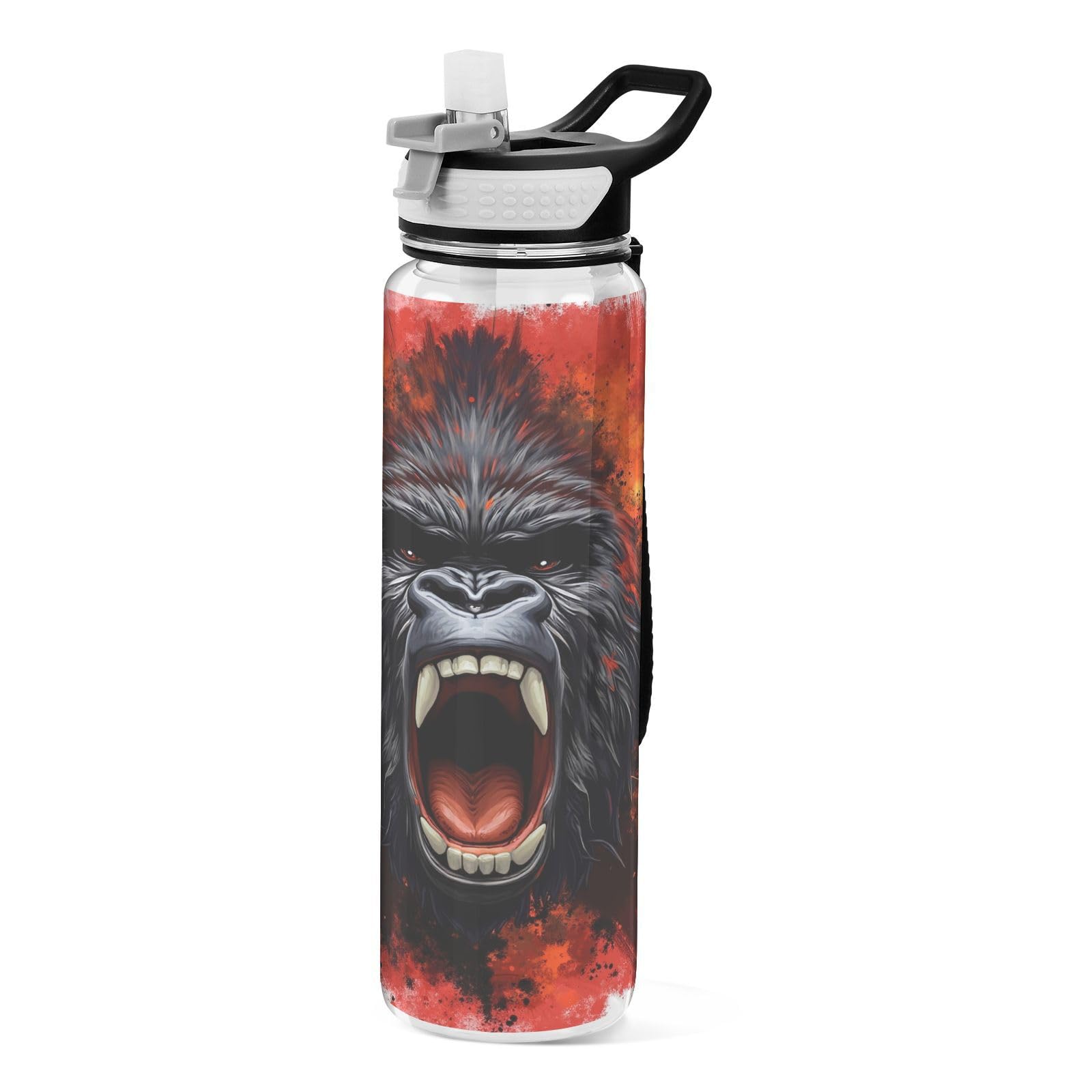 Botella de agua hermética e irrompible de Tritan de 32 oz con pajilla