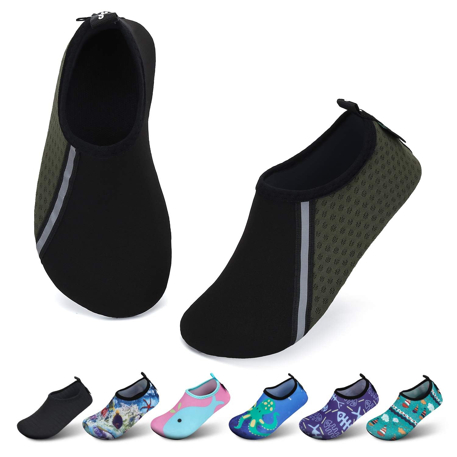 SAGUARO Kinder Badeschuhe Mädchen Schwimmschuhe Junge Schnell Trocken Outdoor Aqua Schuhe Pool Yoga，21-35EU