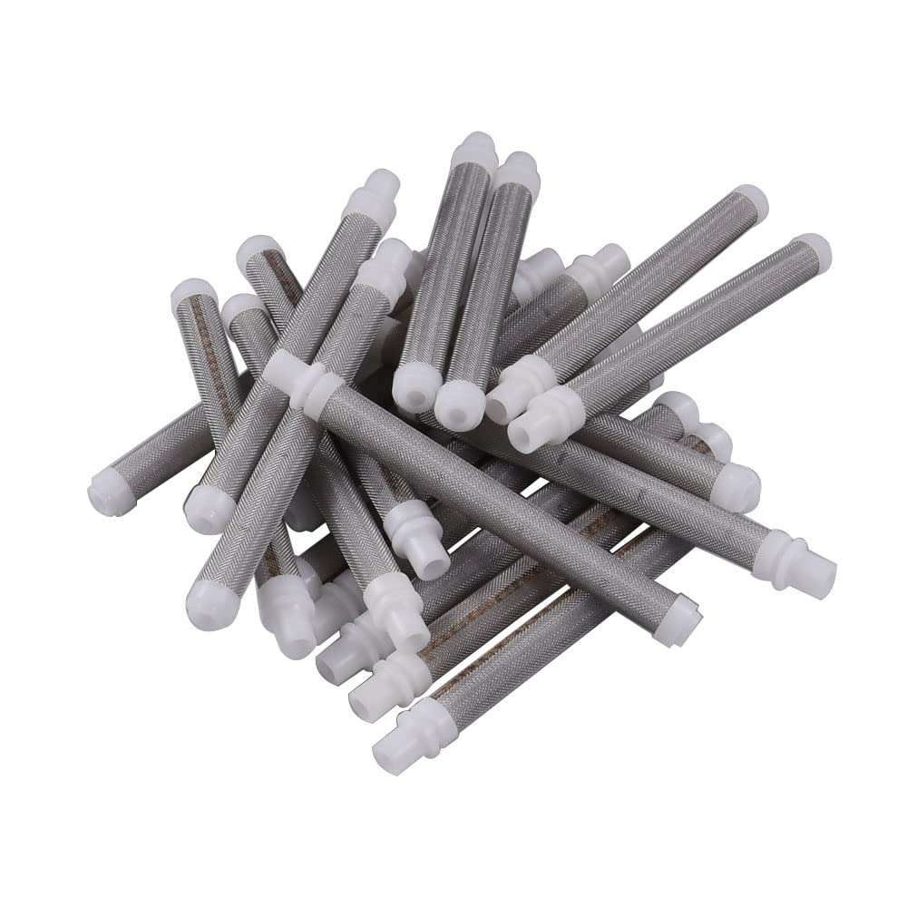 Airless Spray Gun Filter Latex 60 Mesh 20 Packs Push on Type ，Replace High-Pressure Spraying Accessories