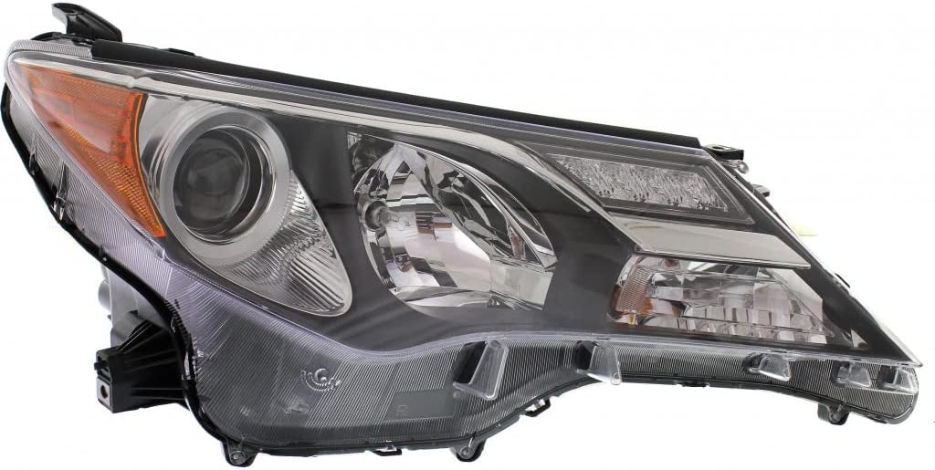 CarLights360: For 2013 2014 2015 Toyota RAV4 Headlight Assembly Passenger Side w/Bulbs Black Housing DOT Certified For TO2503217