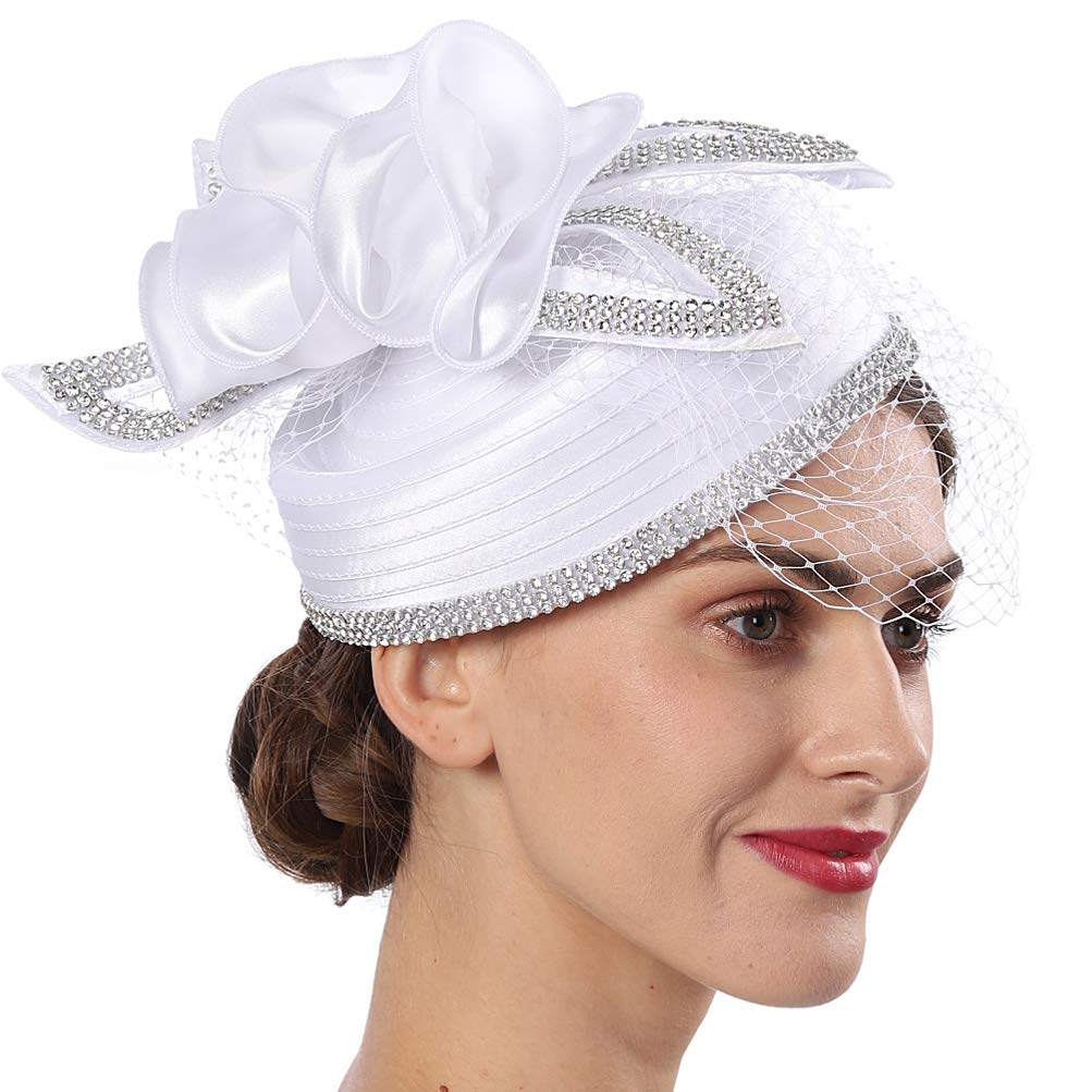 FORBUSITE Fascinators Hat for Women Church Tea Party Headband Kentucky Derby Cocktail Hat