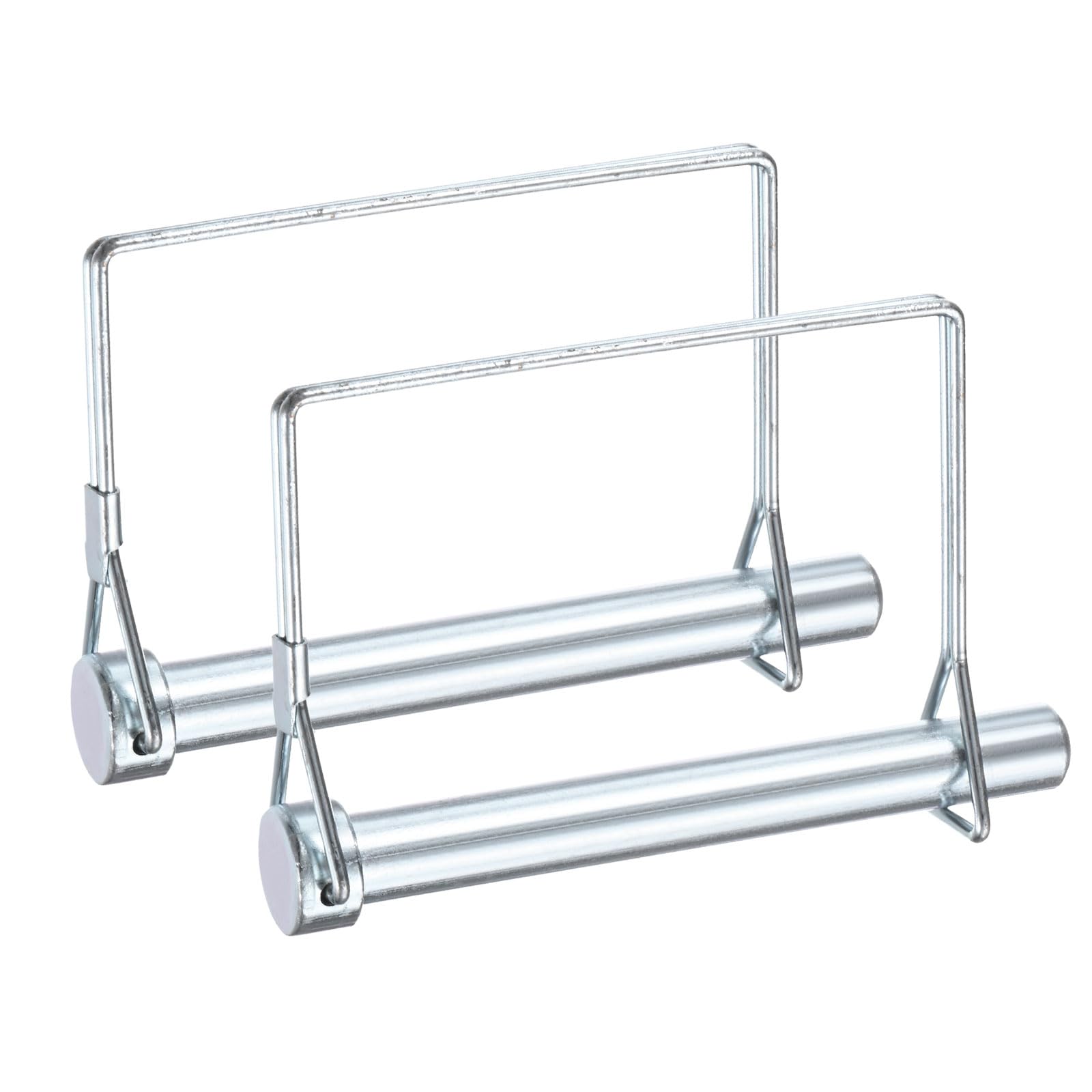 M METERXITY 2-Pack Trailer Coupler Pin, 12mm x 100mm(DxL) Carbon Steel Galvanized D Shape Trailer Coupler Pin, Wire Lock Pin for Farm Trailers/Lawn Mowers/Garden, Coupler PTO Shaft