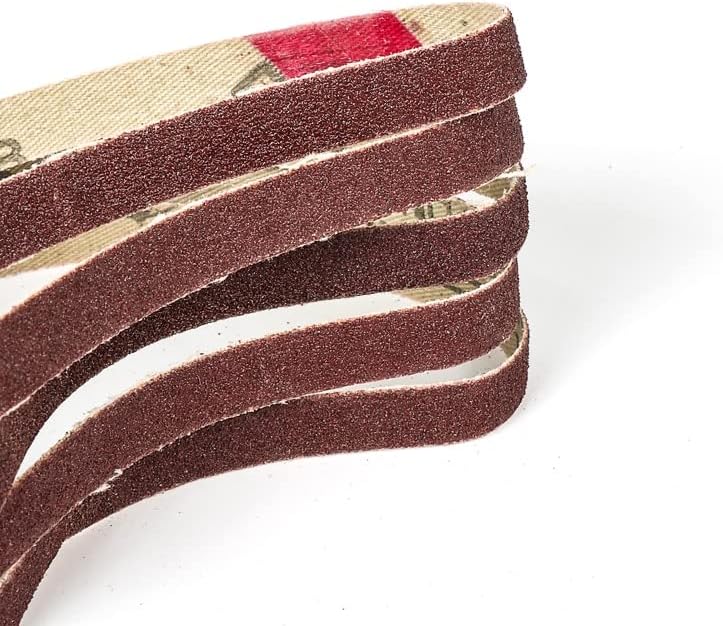 10PCS/Set 452 * 15mm Sanding Belts 60-600 Grits Sandpaper Abrasive Bands for Belt Sander Abrasive Tool Wood Soft Metal Polishing