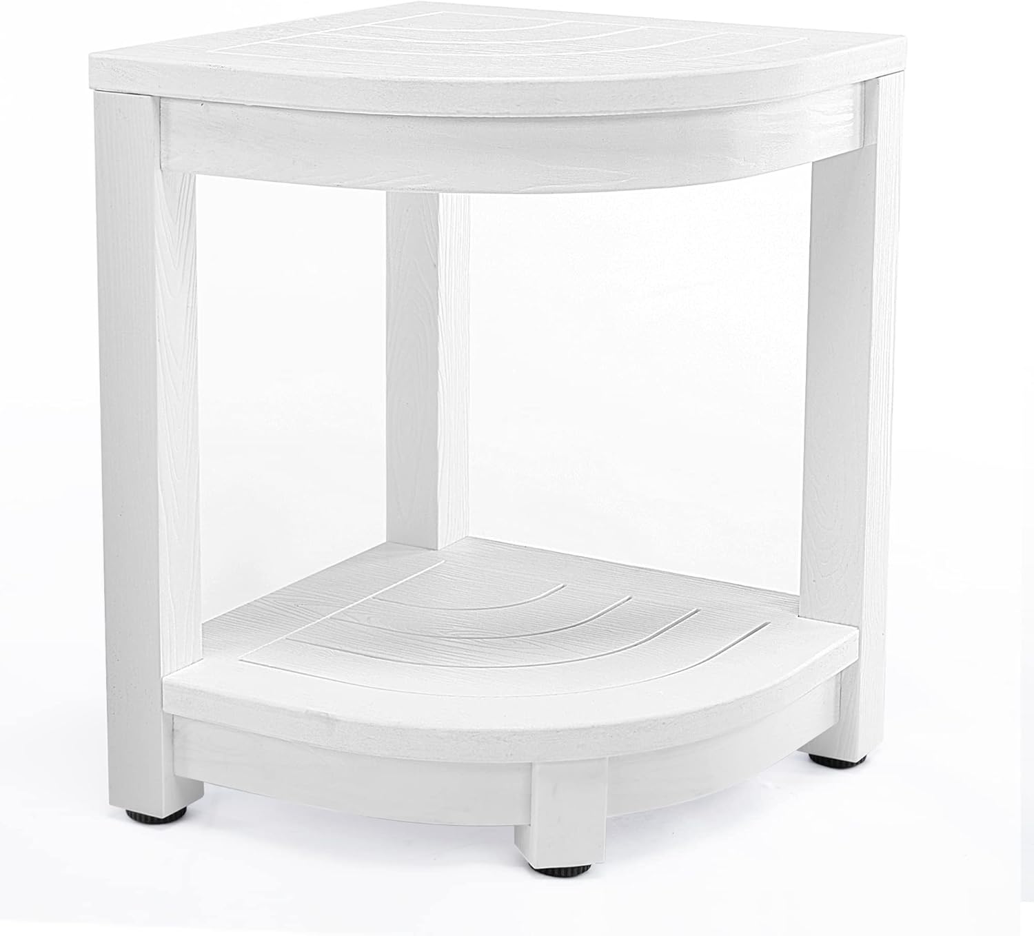 LUE BONA Adirondack Outdoor Side Table, White Poly Patio