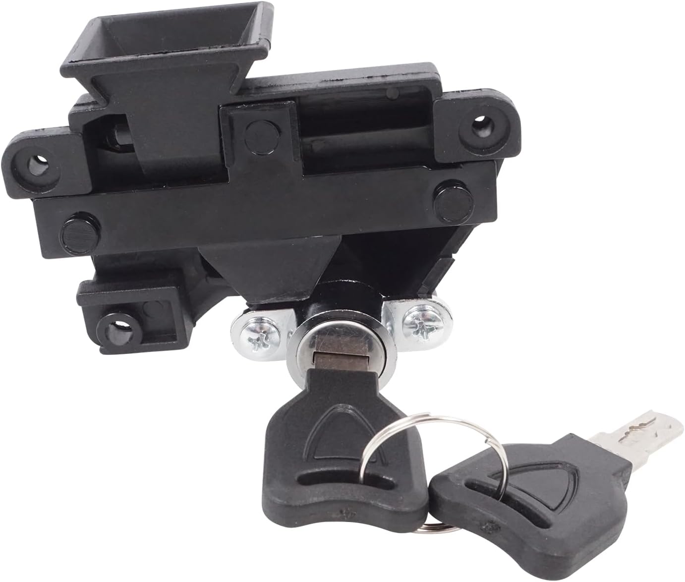 Heavy Duty Roof Box Lock Latch Replacement, Universal Hard Shell Cargo Carrier Lock Core Module, Durable Black ABS Locking Mechanism for Car Roof Storage Boxes