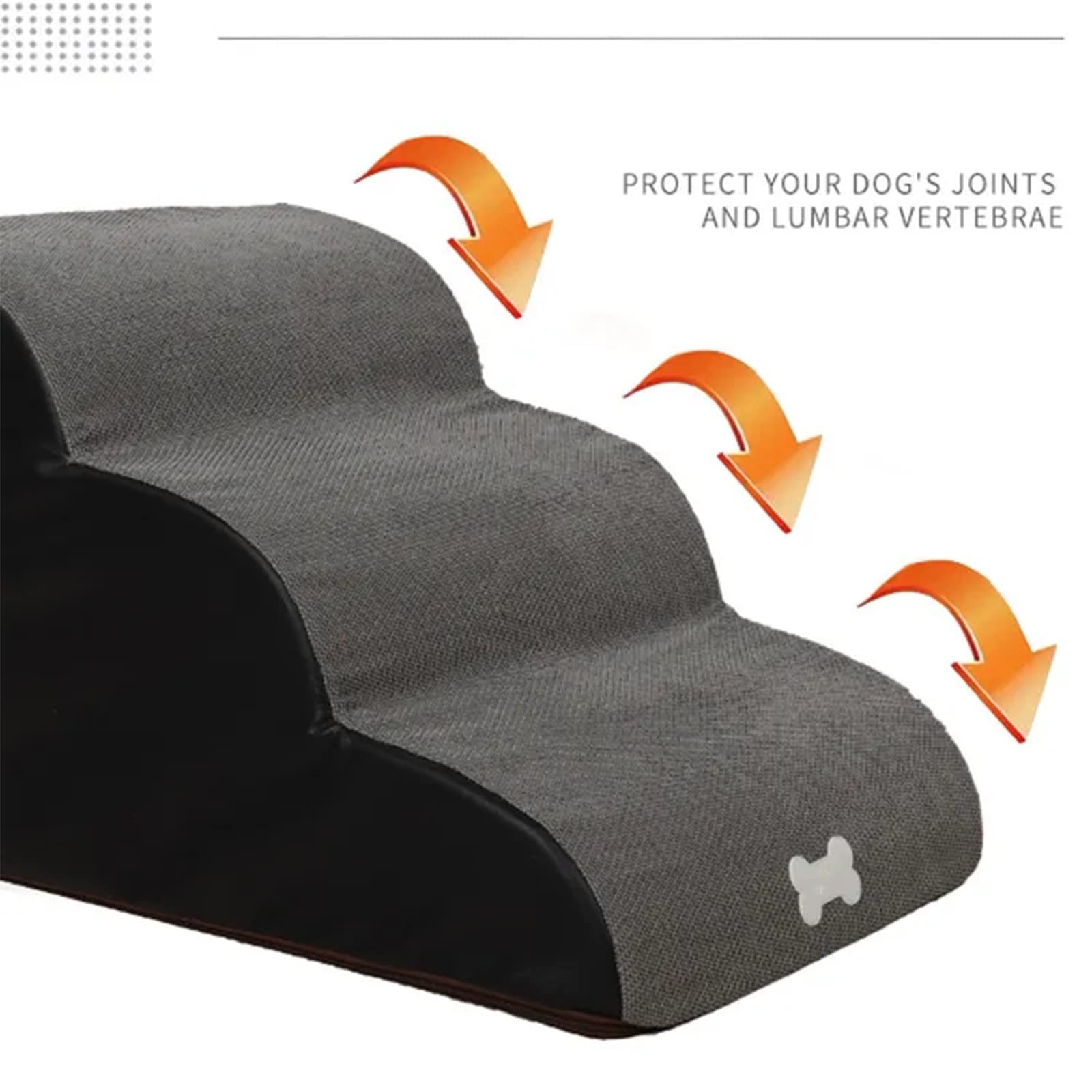 Escaleras para Mascotas para Perros y Gatos, rampa para Cama para Perros, Escalera para Perros de Esponja Suave, Funda Lavable extraíble, Ideal para Perros pequeños heridos Mayores (2 Layers Blue)