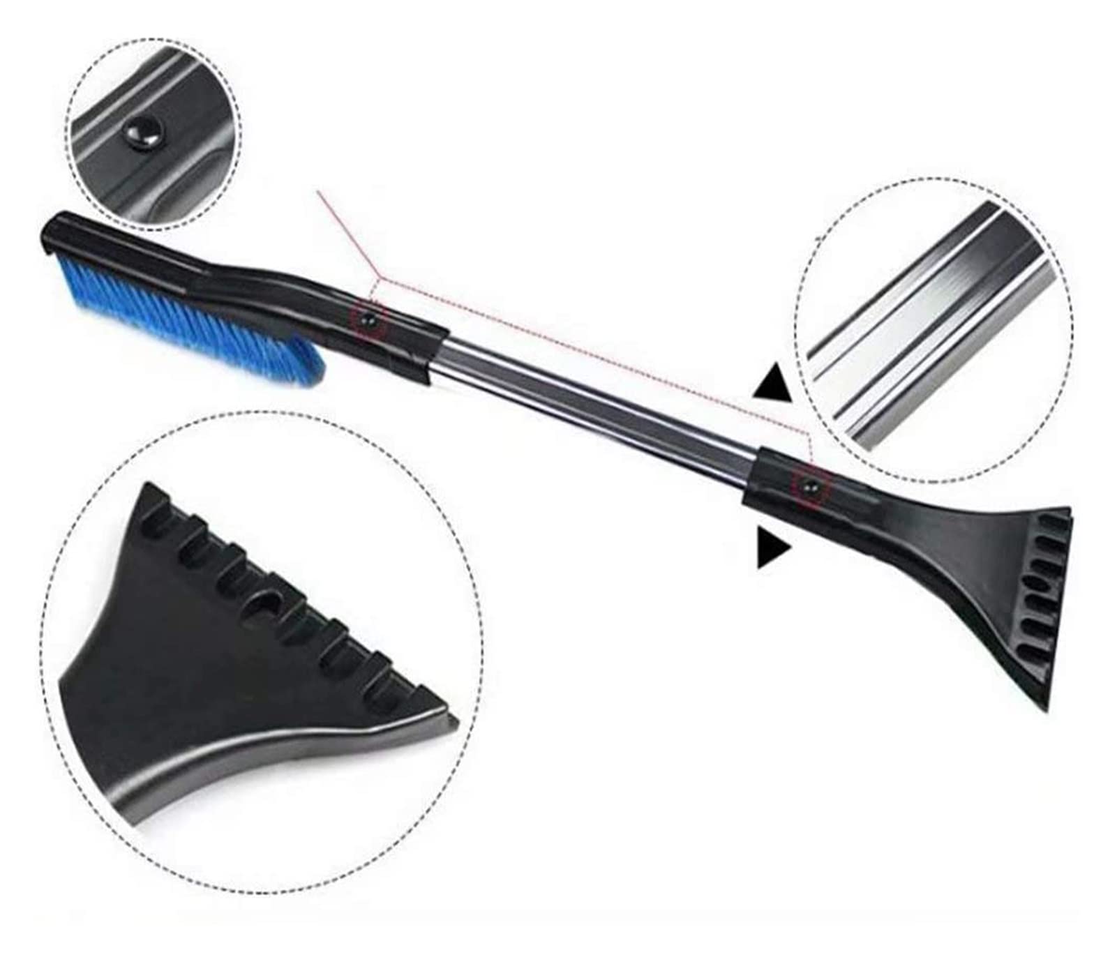 XMING Raspador de Hielo for automóviles, Cepillo de Nieve 3in1 con Confort Antideslizante, apretón Suave, removedor de Nieve, removedor de Nieve y Herramienta DE-ICER