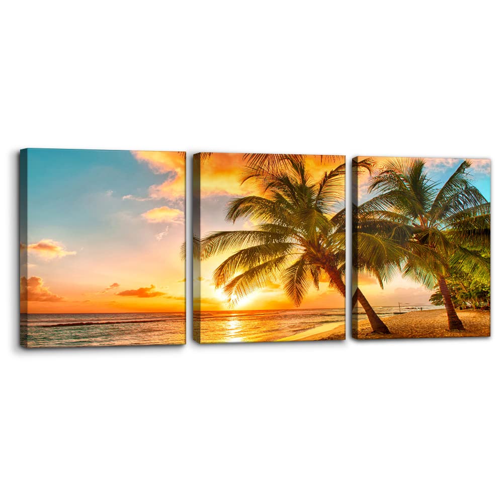 Amazon.co.jp: 3パネル海の風景 モダンウォールアート オーシャンサン