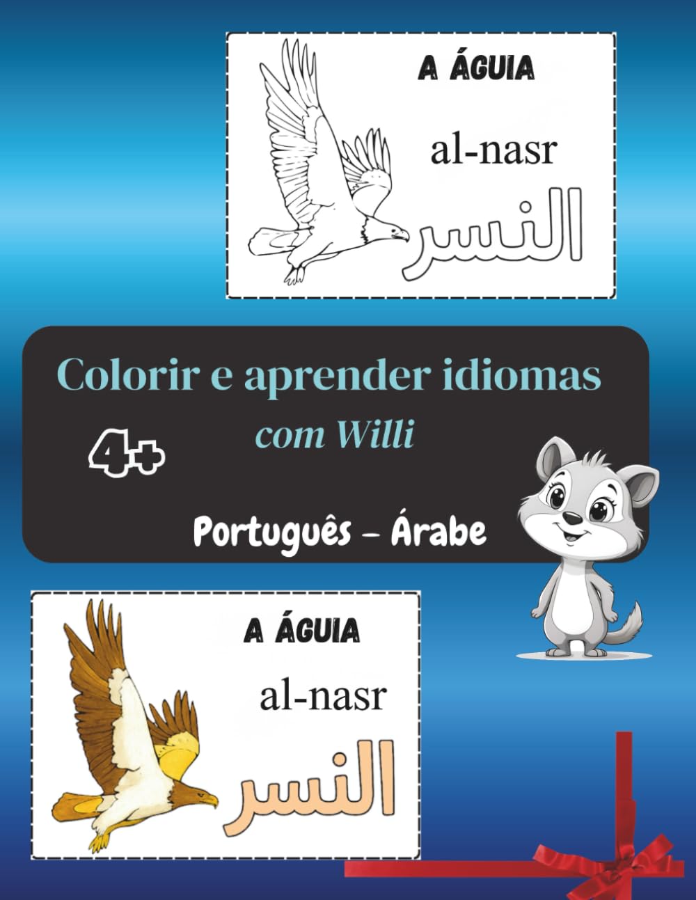 Colorir e aprender idiomas, português – árabe: Livro para crianças a partir de 4 anos