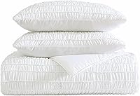 Vista 2 de Shabby Chic® - Juego de edredón tamaño Queen, ropa de cama reversible de algodón con fundas a juego, decoración del hogar bellamente fruncida