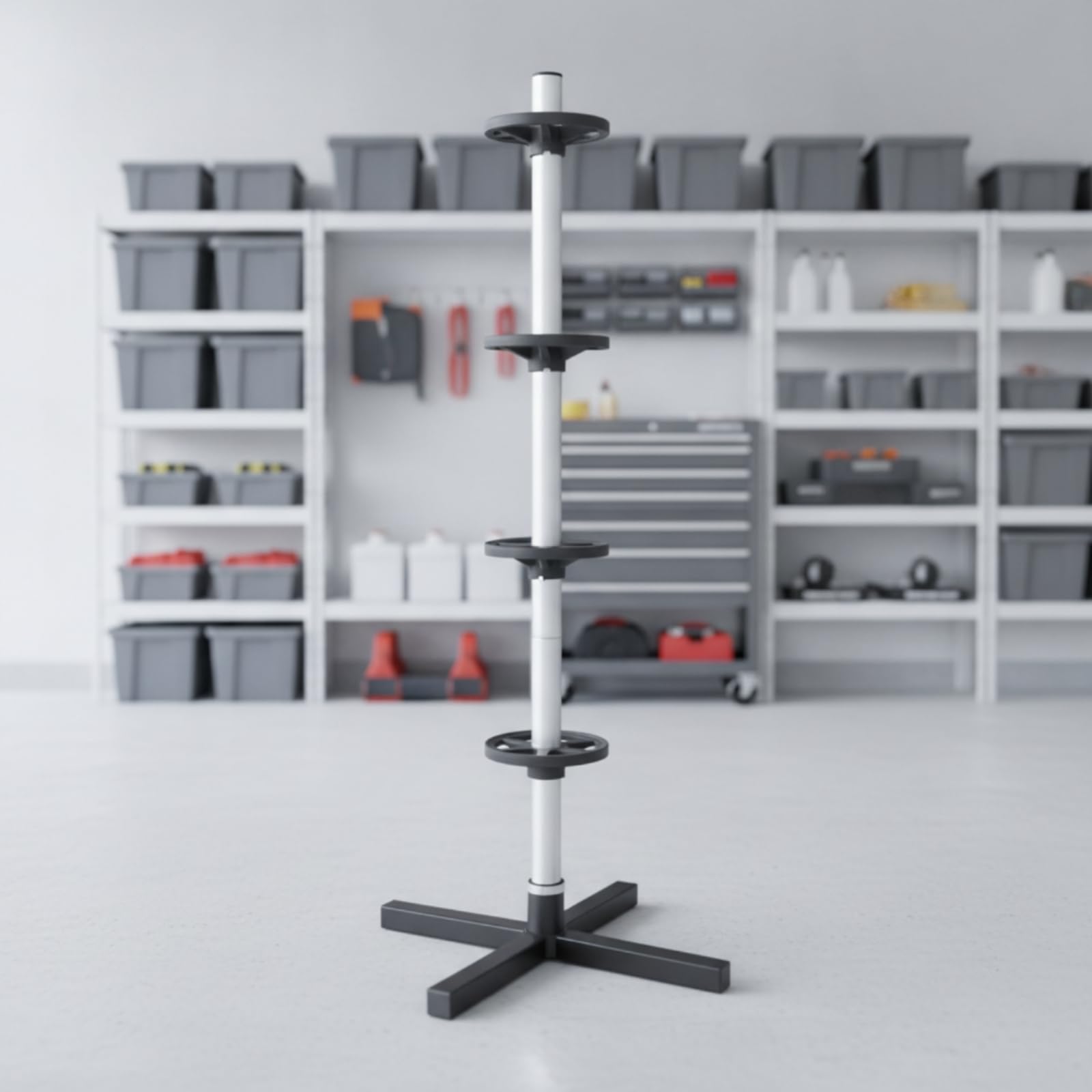 Soporte Neumáticos con Base en Estable Organizador Ruedas Vertical Práctico Expositor Neumáticos para Conductores
