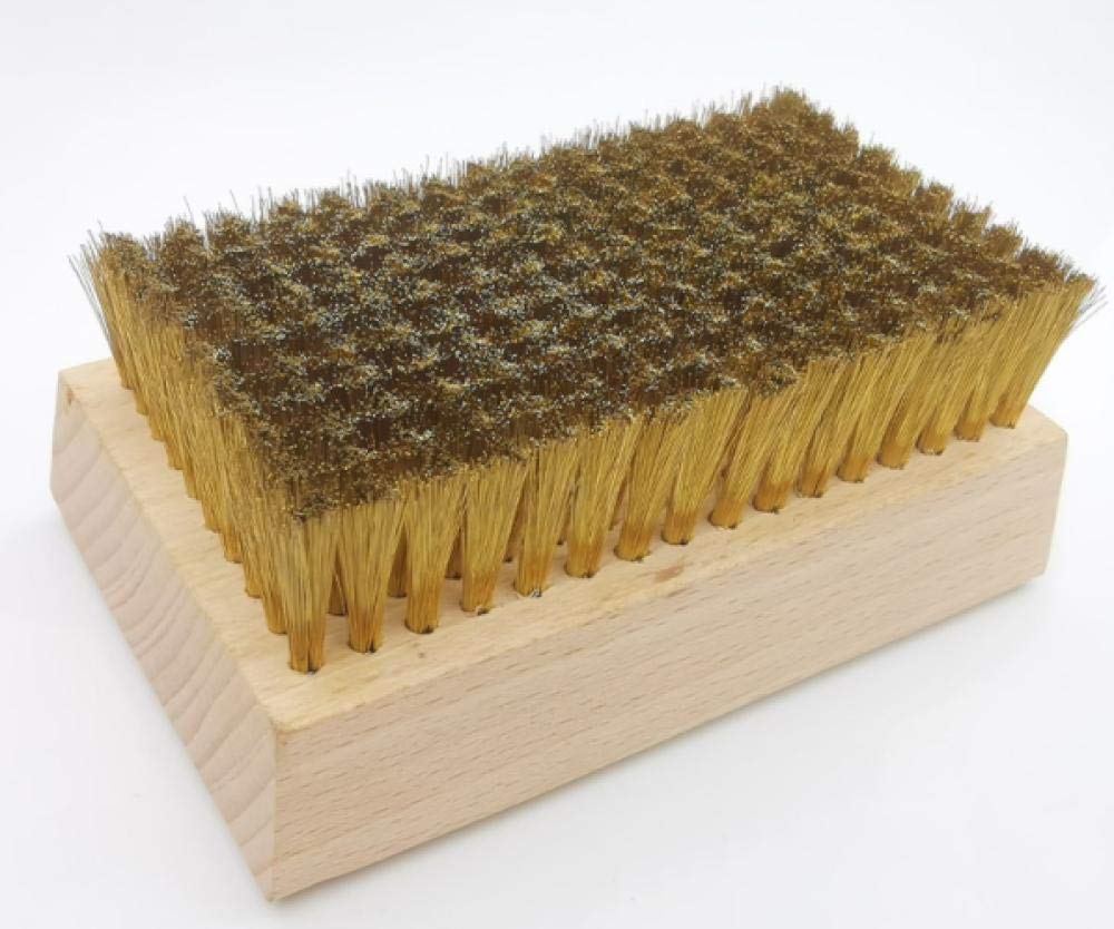 Cepillo de alambre de cobre aumentado, cepillo de eliminación de óxido, cepillo de alambre de acero inoxidable superdenso, pulido-10 * 16 filas * 0.076 mm * alambre de cobre
