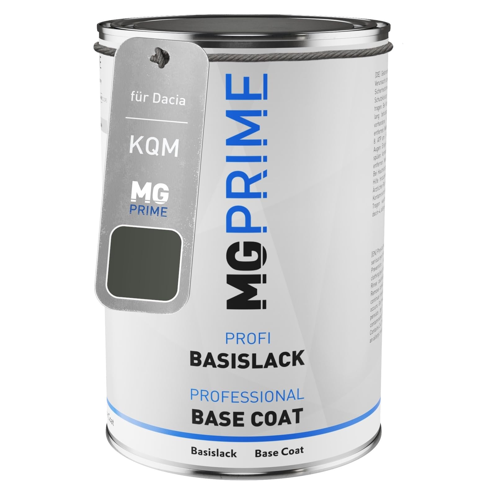 MG PRIME Vernice per auto Barattolo pronto all’uso per Dacia KQM Kaki Lichen/Oliv Grün Vernice di base 1,0 litri 1000ml