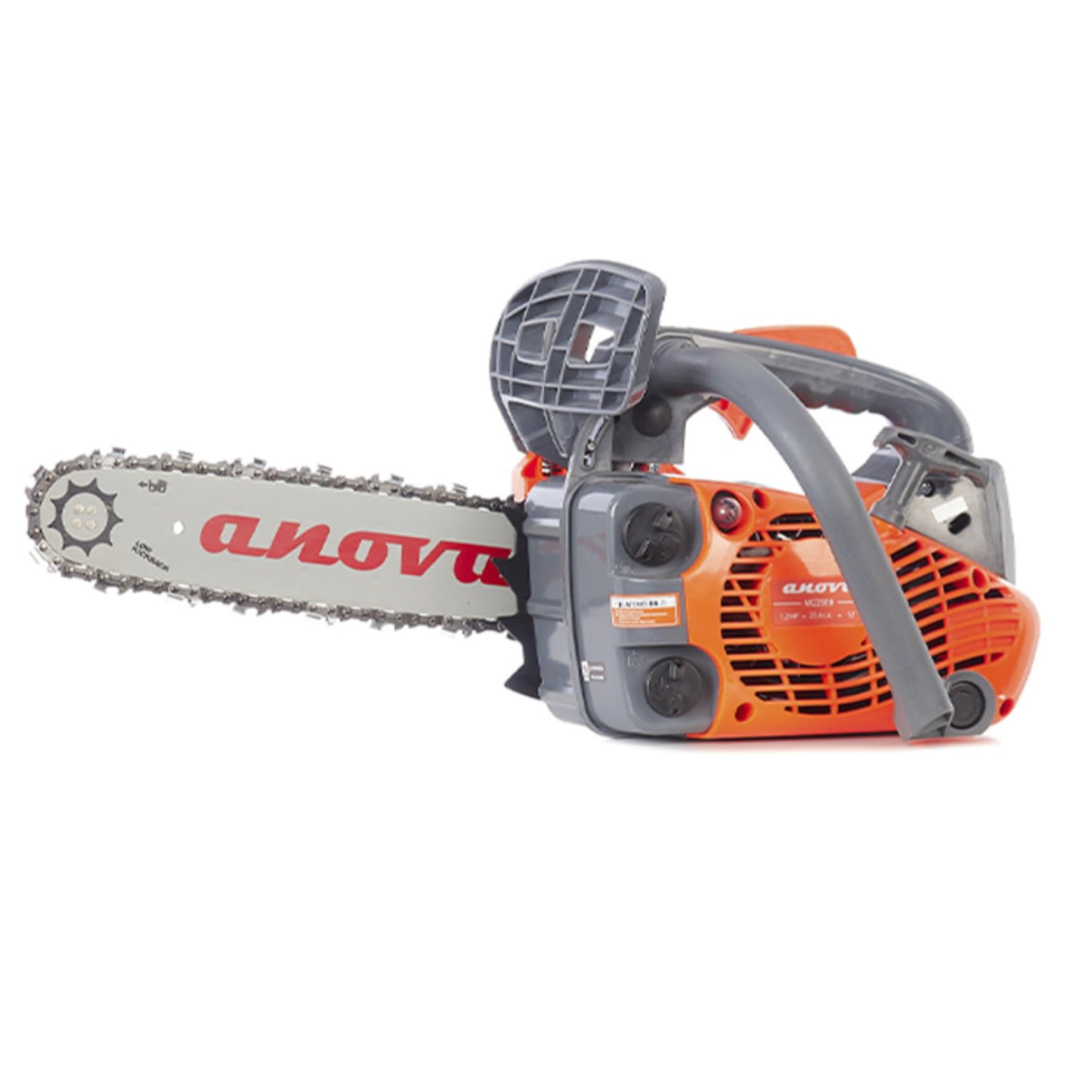 ANOVA - Motosierra a GASOLINA | 1 HP - 0,​8 KW | 25,​4 CC | 3,​2 KG | Espada 12" - 30 CM - 3/​8" BP | Arranque Manual | Para Tala, Poda y Corte de Madera en Jardín y Trabajos Forestales | Diseño Robusto