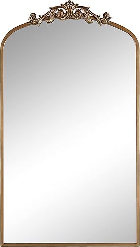 Miniatura 8 de Kate and Laurel Arendahl - Espejo de arco tradicional (24 x 36), color plateado antiguo, para decoración de pared con inspiración barroca