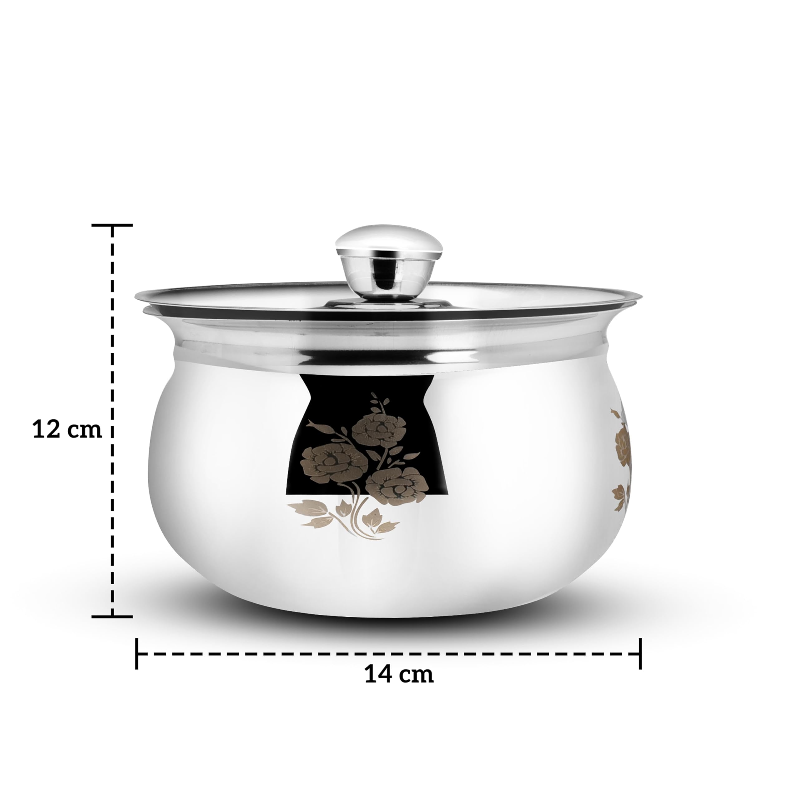 Stainless Steel Handi - Dahi Handi & Biryani Pot -8