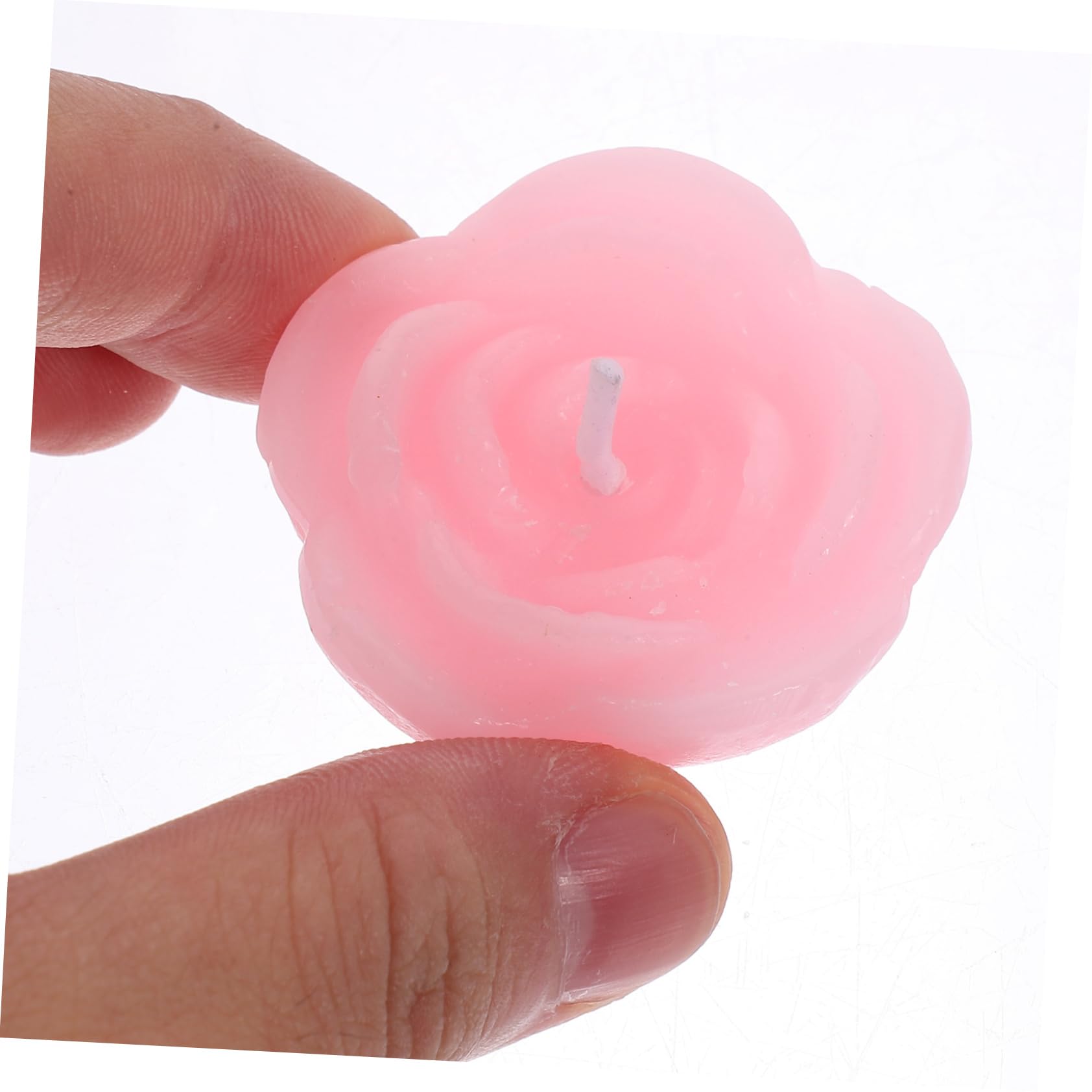 LABRIMP 12pezzi Candele Galleggianti Rosa Decorativi Per Cerimonie Feste e Decorazioni Interni Candele Cera Di Paraffina Senza Fumi Neri Per Atmosfere Romantiche e Festive