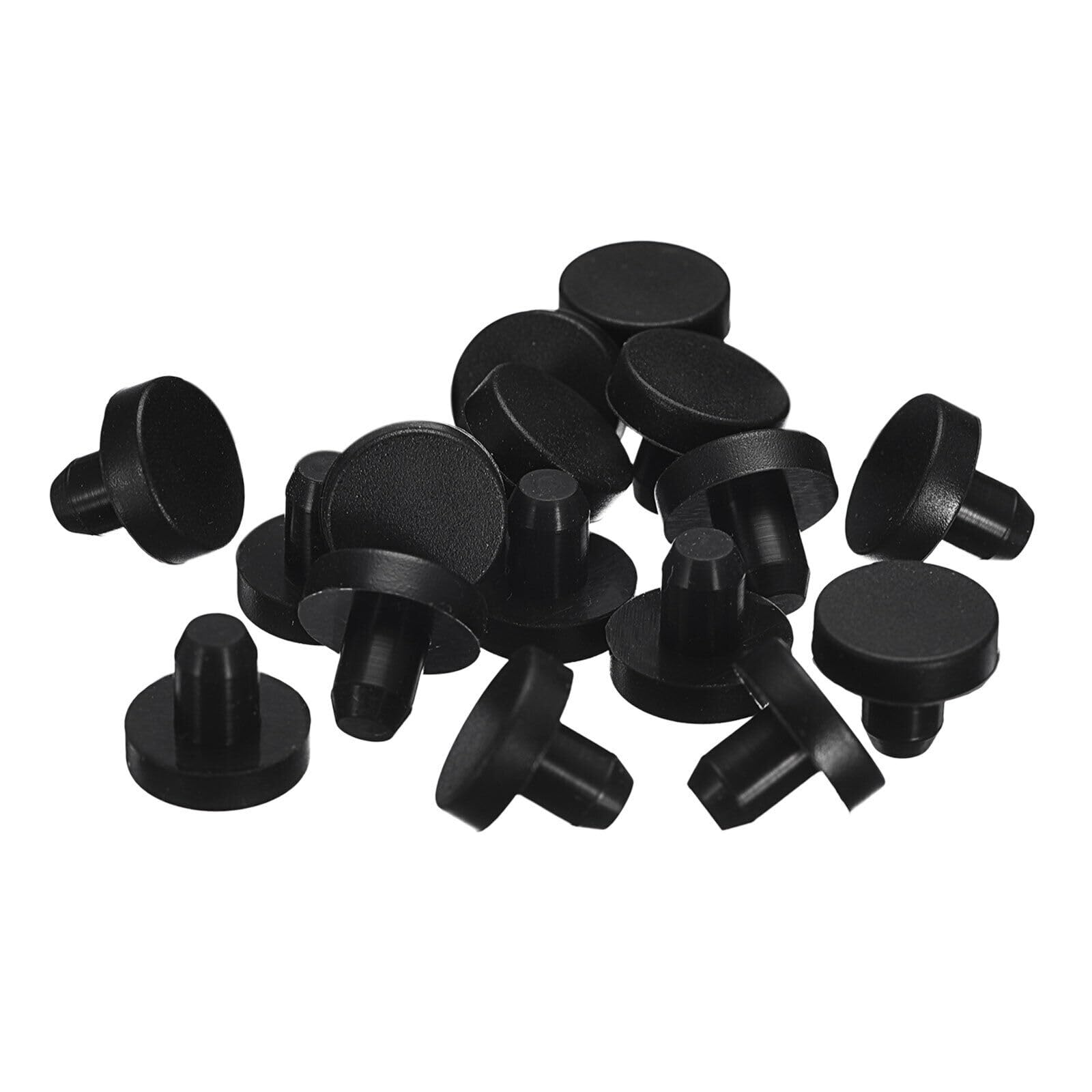 Toolparts And Accessories 16 Pieces Black Rubber Stopper 6mm Plug Holes For 5.5-5.8mm/0.22-0.23