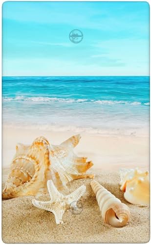 Miniatura 25 de Cubierta para interruptor de luz, placas de pared de conchas marinas en la playa, palanca individual de 1 banda, 4.5 x 2.76 pulgadas, 1 paquete