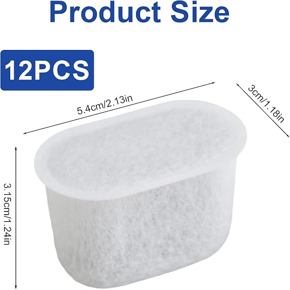 12 Pack of Water Filter Inserts Compatible with Ninja Espresso Machine Luxe Cafe Accessories Activated Carbon Coffee Machine Accessories for Ninja Filter Water to Enhance Coffee Flavor
