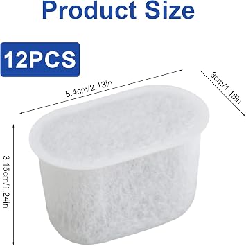 12 Pack of Water Filter Inserts Compatible with Ninja Espresso Machine Luxe Cafe Accessories Activated Carbon Coffee Machine Accessories for Ninja Filter Water to Enhance Coffee Flavor