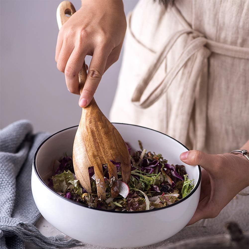 Wooden Salad Servers - Acacia Wood Set of 2 -2 Wooden Salad Servers - Acacia Wood Set of 2 -2