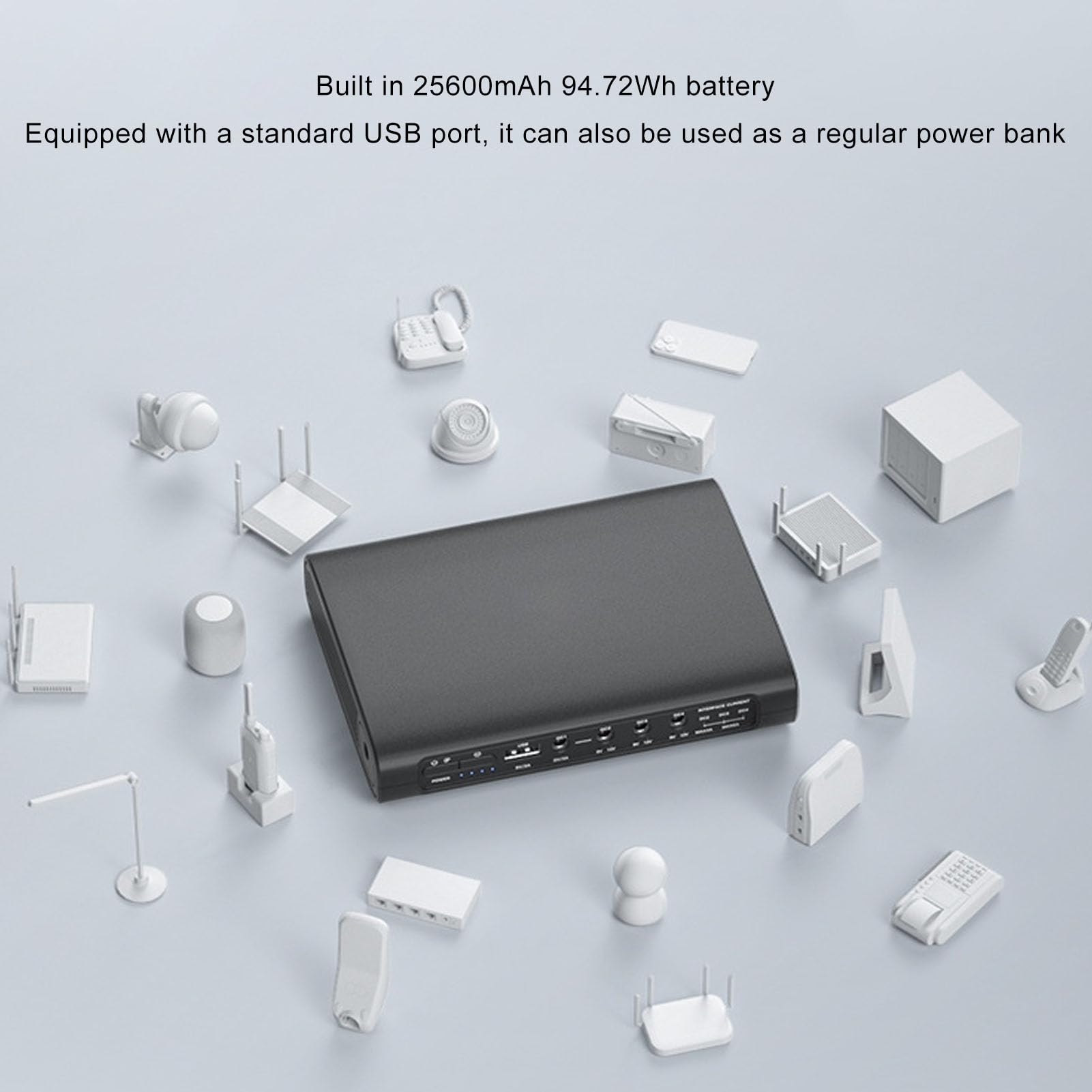 SEAFRONT 25600 MAh UPS Zasilacz z Wieloma Opcjami Wyjściowymi Bateria o Wysokiej Pojemności Bateria Zasilanie Nieprzeprzepuszczalne 5 V 9V 12 V (Wtyczka UE 220V)