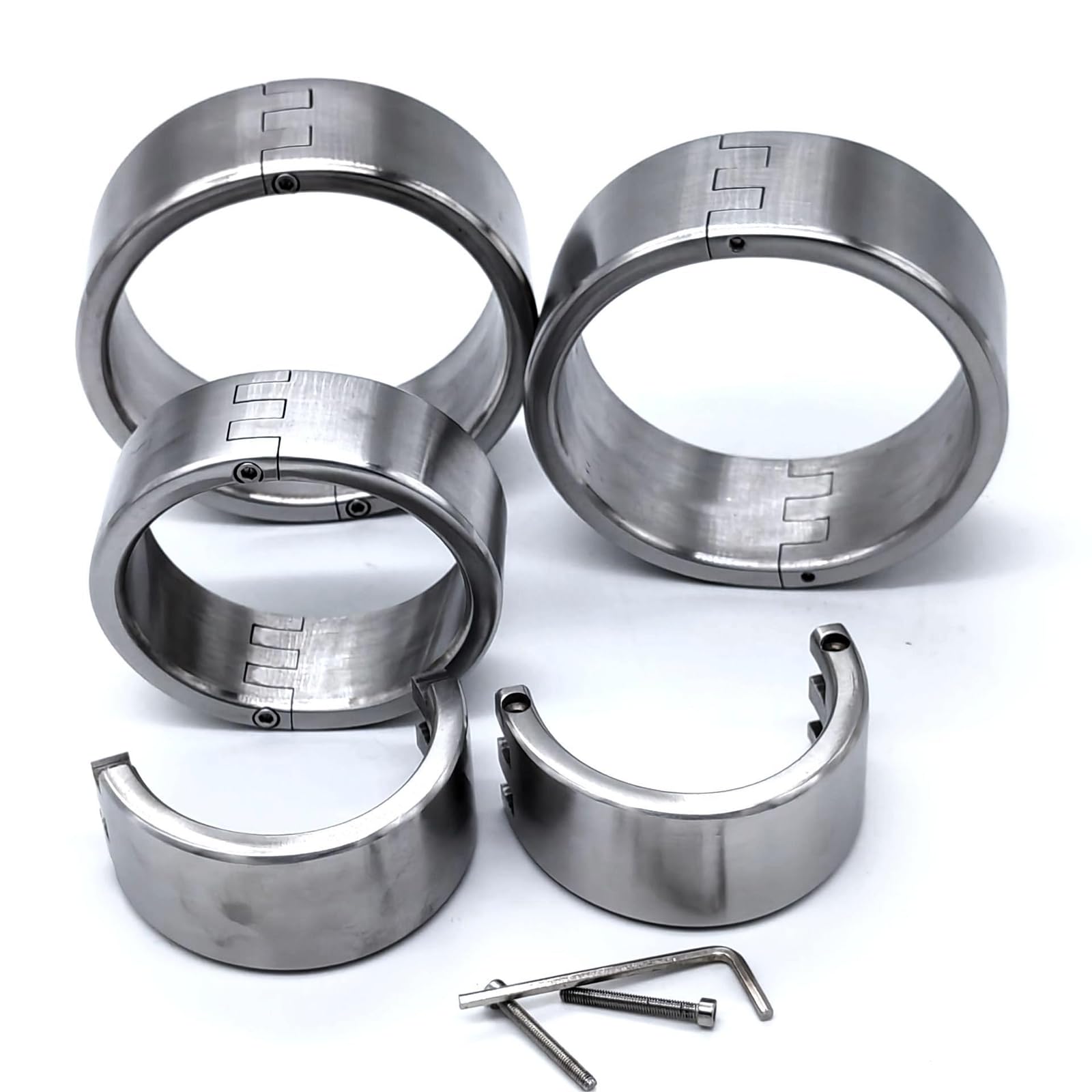 1 Paar Schwerer 4 cm Hoch Stahl Handcuffs/Fußfesseln, Schraubenschloss SM Bondage Fuß Handgelenk Manschetten Fetisch Sklave Erwachsene BDSM Sex Toys für Paare,Männer,Oval Hand