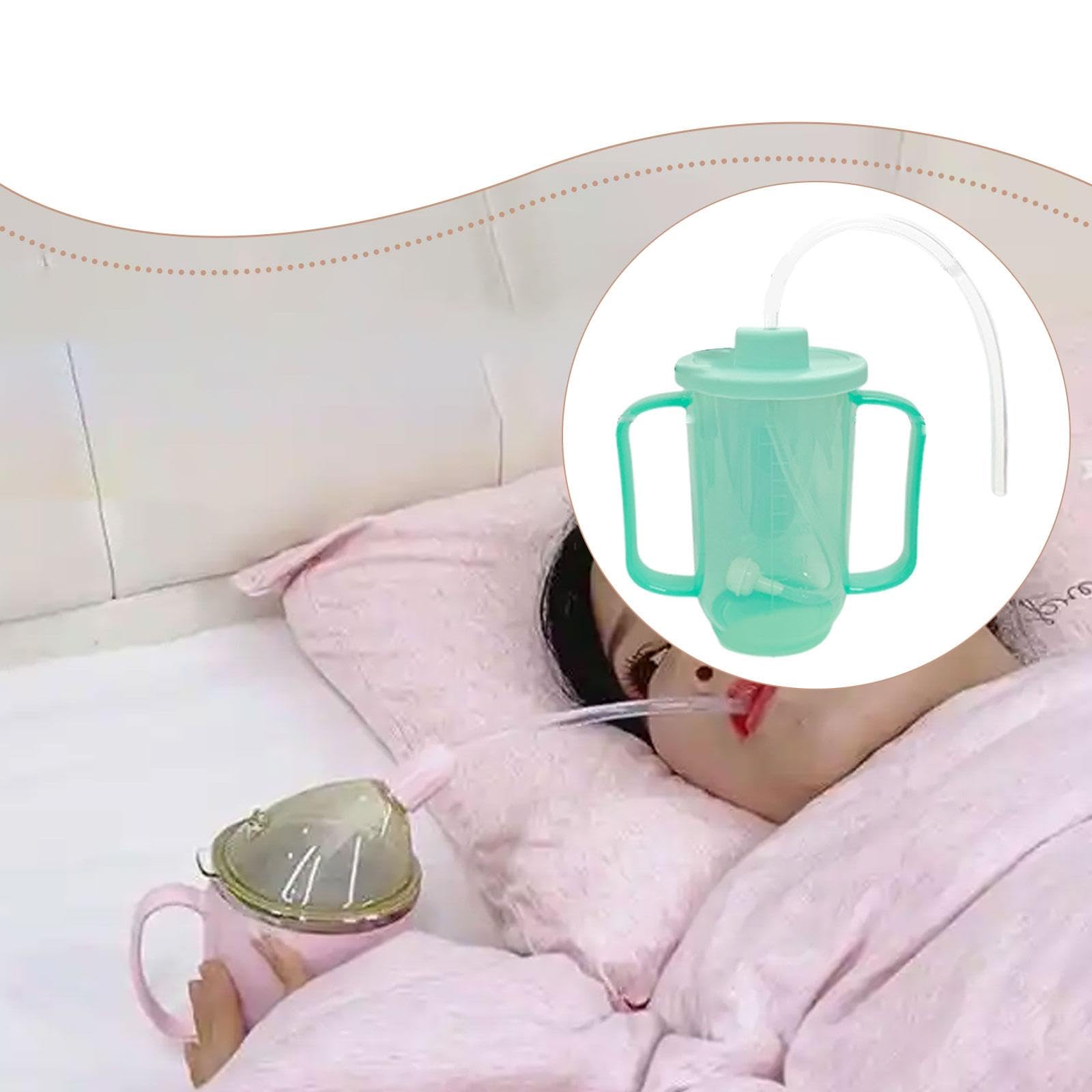 predolo boquilla para ancianos, cuidado de cama para ancianos, con tapa premium, fácil de usar, 350 ml, profesional, práctico vaso para beber con, Style a