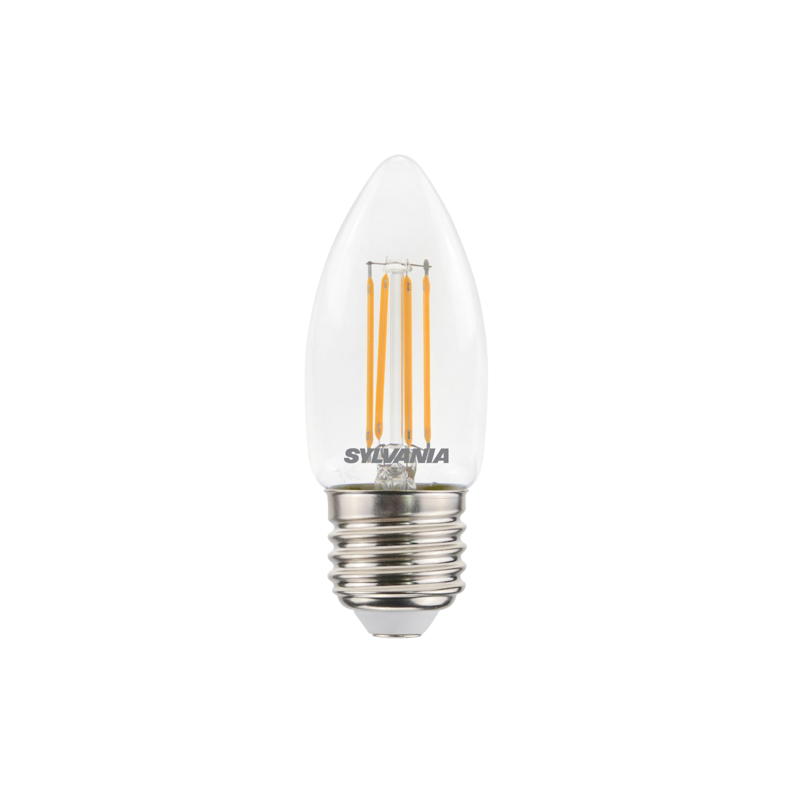 Sylvania White Led Candle 4.5W (40W) E27 Clear 827 Very Warm Dimmable