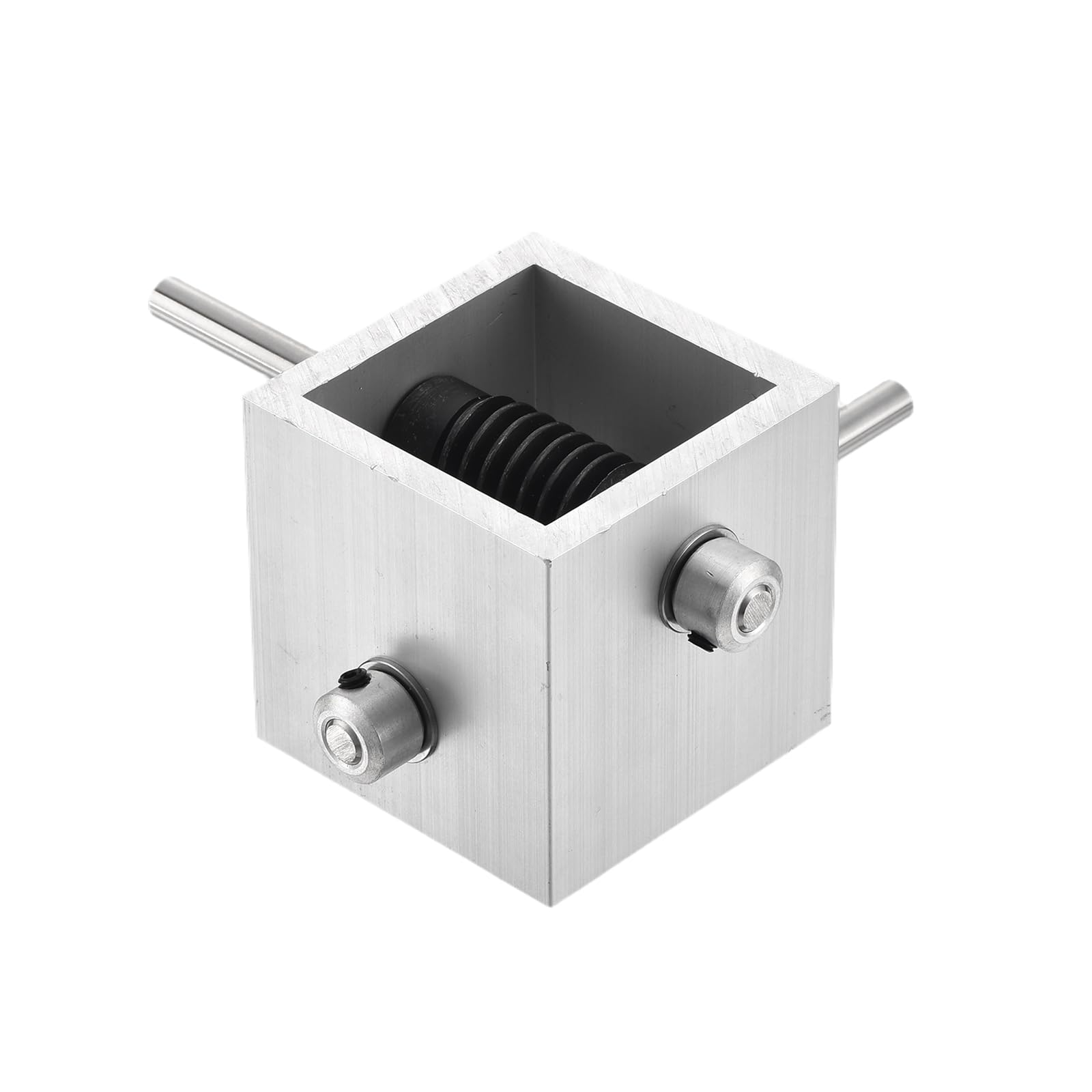 QUARKZMAN Caja De Engranajes De 90 Grados De Ángulo Recto Caja De Engranajes Gusano Reductora 1:20 Caja De Engranajes Reductora 1 Módulo 20 Dientes Con Eje De 6mm 100x100x50mm(LxAxA)