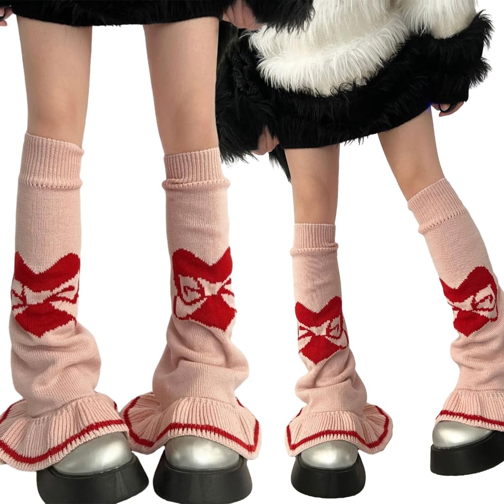 Leg Warmers for Women Girls Sweet Lolitas Leg Warmers Bpw Knitted Long Socks Leg Stockings