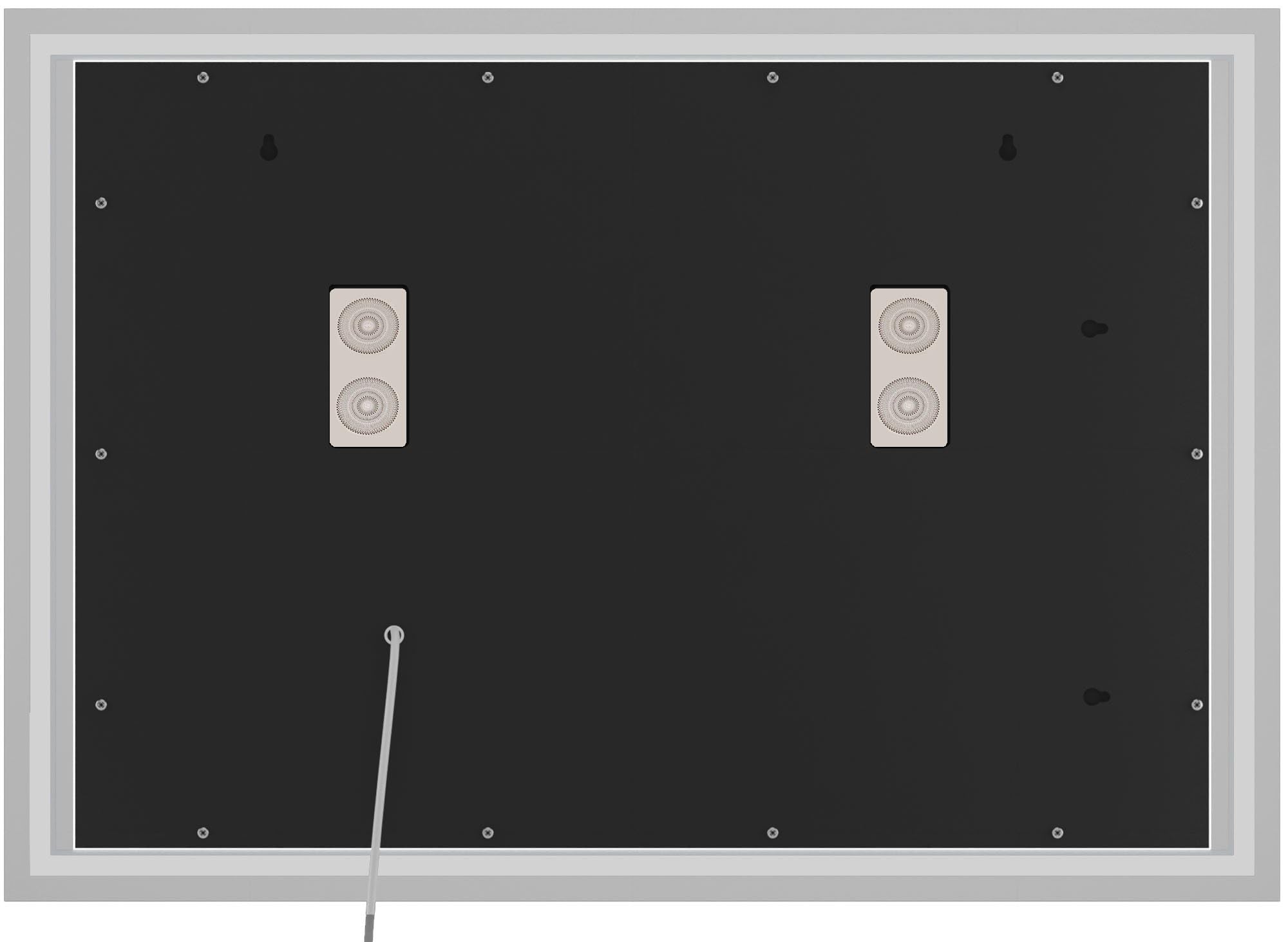 CLP Specchio da bagno Jaffrey, altoparlante Bluetooth, antiappannamento, specchio da parete con illuminazione a LED, dimmerabile, Dimensione:70x100 cm