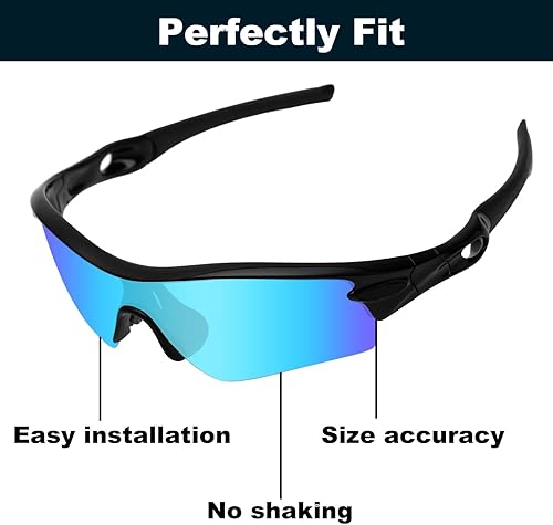 Miniatura 6 de Fiskr Lentes antiagua de repuesto para gafas de sol Oakley Radar Path, paquete de 2 pares