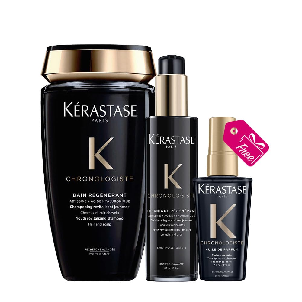 KERASTASEChronologiste Bain Regenerant 250ml Thermique Regenerant 150ml + Huile 50ml in OMAGGIO