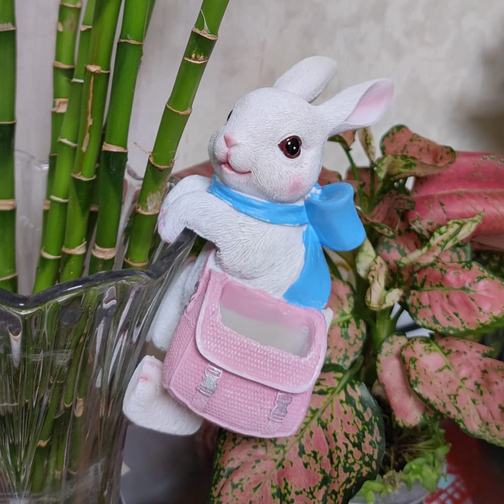 Blumentopf-Hugger Als Kaninchen-Figur – Aus Harz, Hängend, Für Topfränder Bis 2 Cm, Garten-Deko Innen & Außen