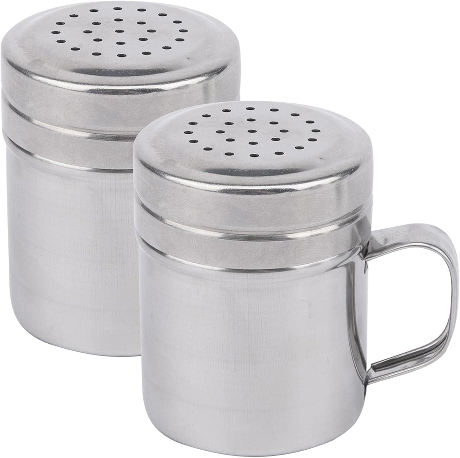 Sugar Shaker Flour Shaker, Stainless Steel Dredger Shaker with Handle