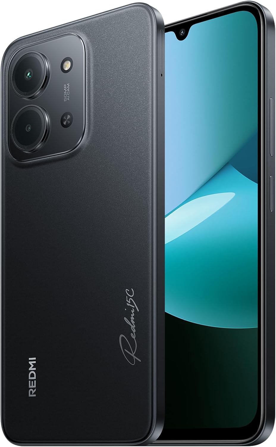 XIAOMI Redmi 15C - Smartphone 4+256GB, Pantalla 6,9" 120 Hz, Cámara Dual con IA de 50 MP, Procesador octacore, Batería de 6000mAh, Carga rápida de 33W, Cargador no Incluido, Negro (Versión ES)