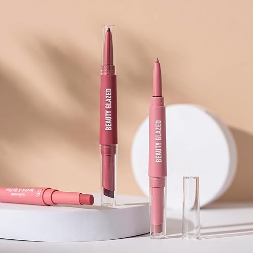Miniatura 5 de MYUANGO Lápiz labial de terciopelo mate + delineador de labios 2 en 1, kit de maquillaje de labios vegano de larga duración para labios coloridos y