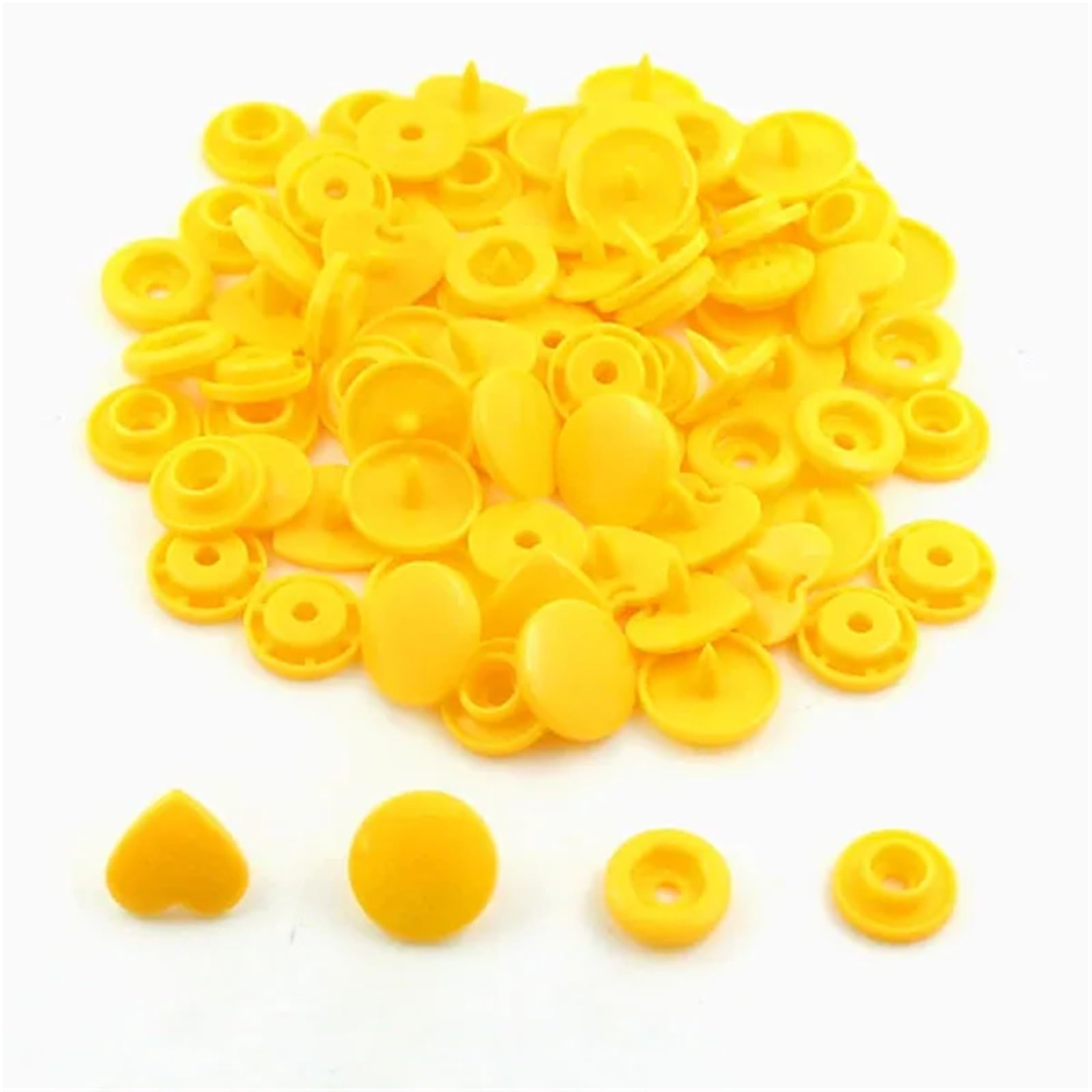 Plastic Snap Buttons 200Sets KAM Star/Heart Snap Button T5 Plastic Decorative Buttons for Clothes Press Studs Fasteners Garment Accessories 15Colors