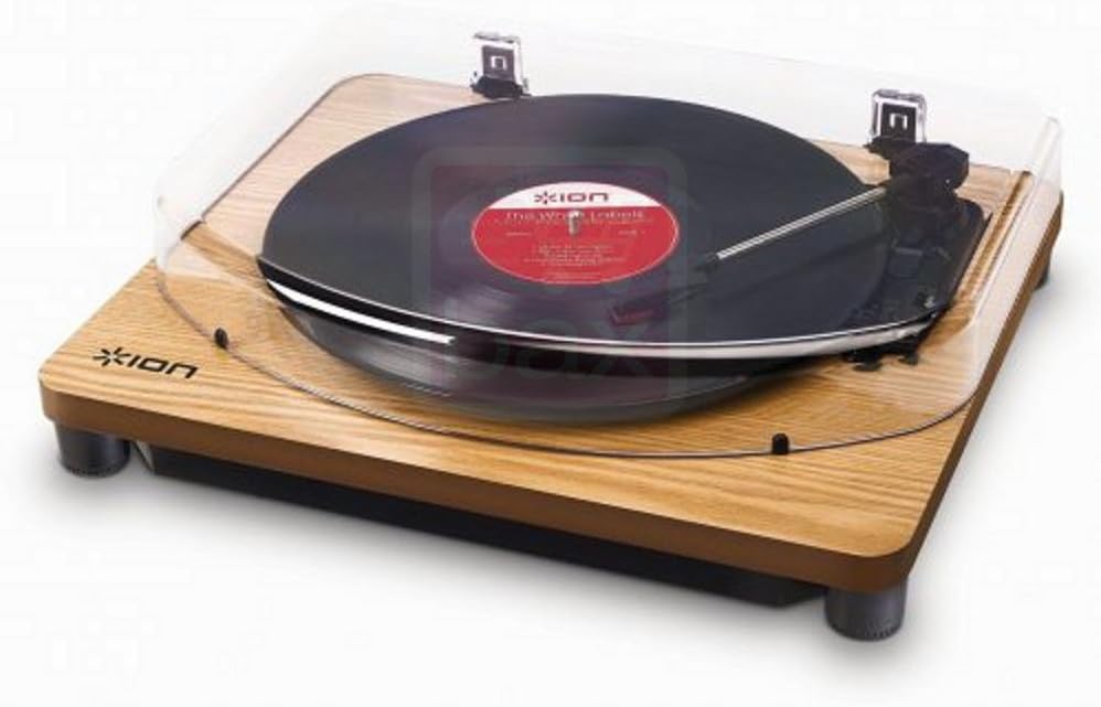 Ion Audio Classic LP Wood Vinyl Record Player and USB Conversion Turntable with Conversion Software for Mac and PC, Brown