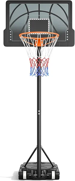 Yohood Kids Basketball Hoop, 3.6-7 FT Height Easy Adjustable, Portable Basketball Hoop Outdoor Indoor for Kids/Teens/Youth, 30" Backboard