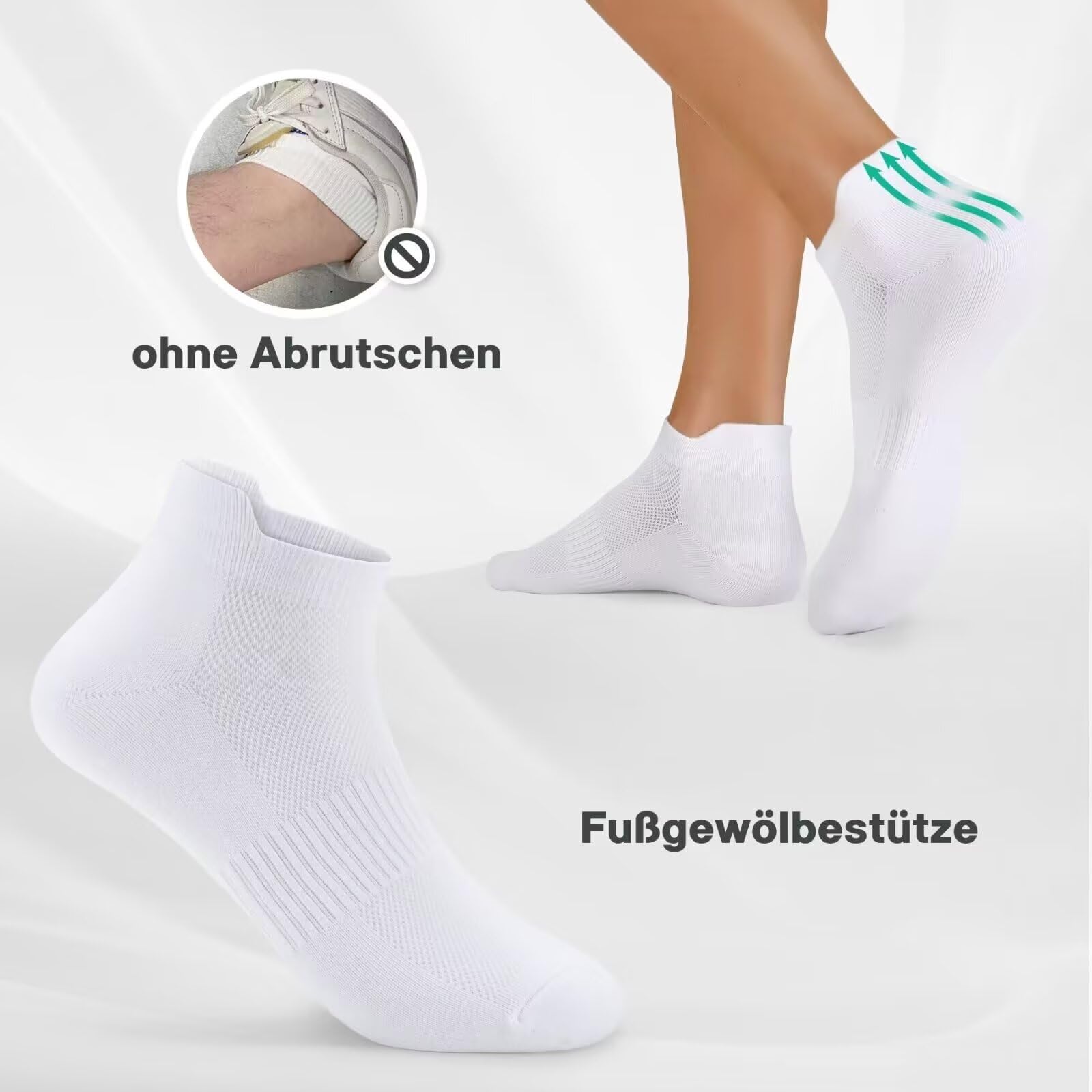 YouShow 10 Paia Calzini Corti Uomo Donna Sportive Traspirante Calze Cotone Calzini