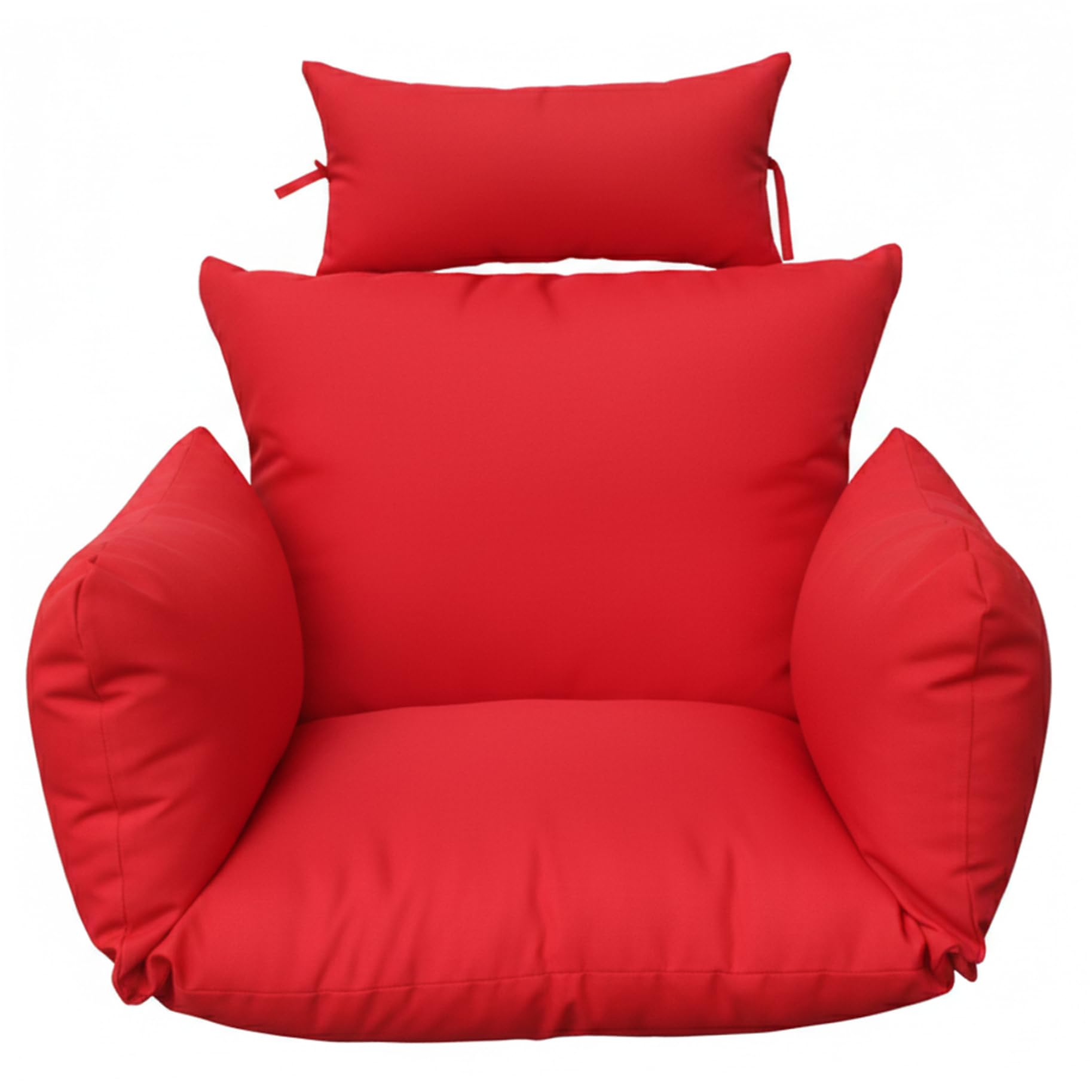 Cojín para silla huevo impermeable de jardín en color rojo vivo