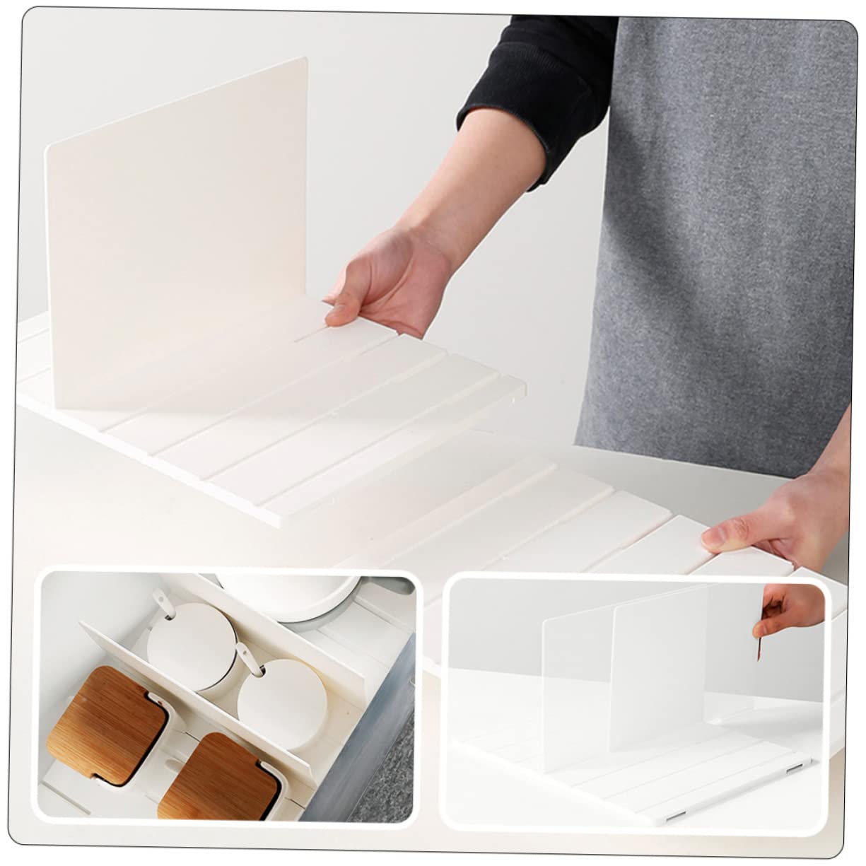 SEWACC Divisor De Armario Doméstico Organizador De Separadores De Estantería Diseño Simple y Elegante Almacenamiento Para Libros y Cosméticos