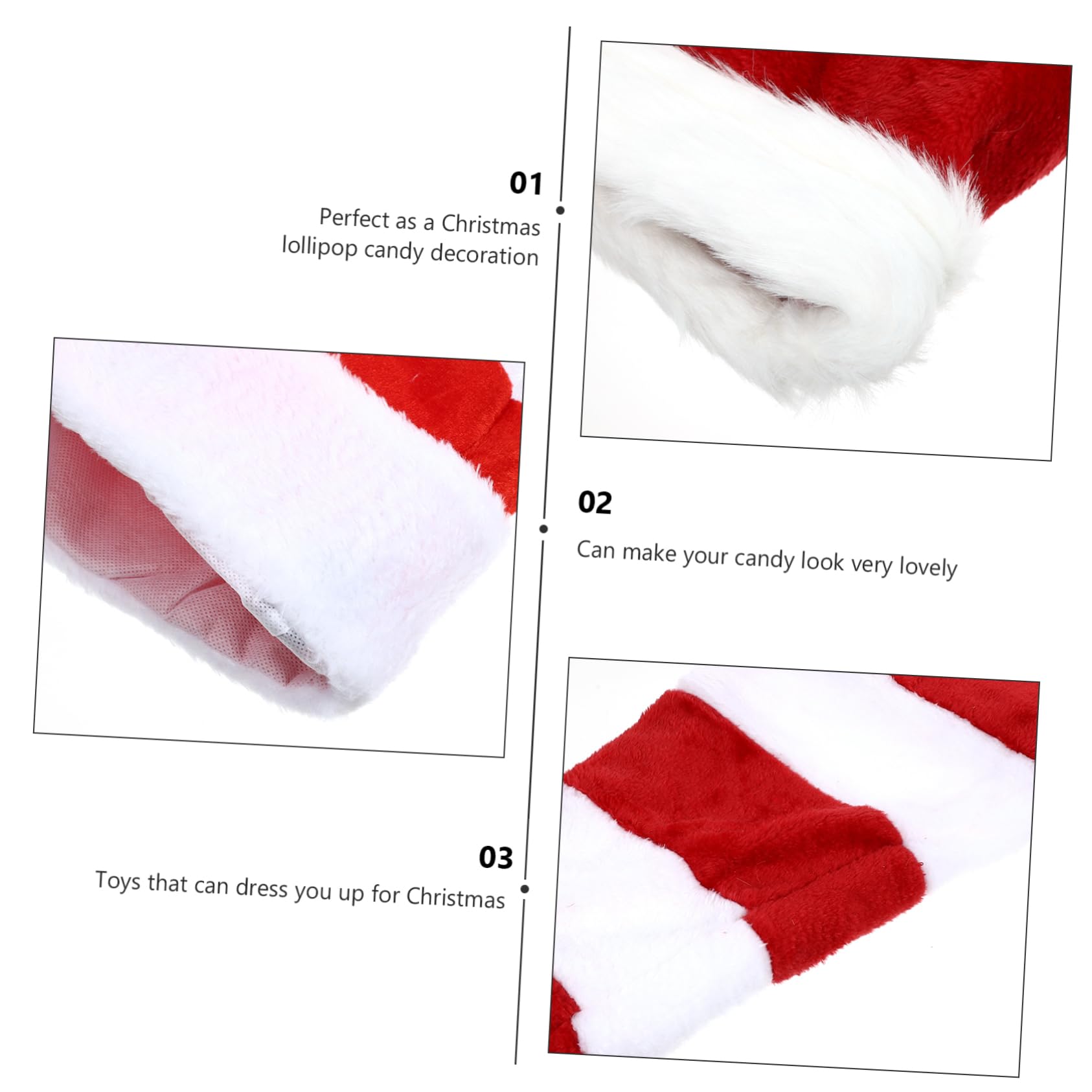 4piezas Sombreros Navideños De Gorro De Papá Noel Para Adultos y Accesorios De Desempeño